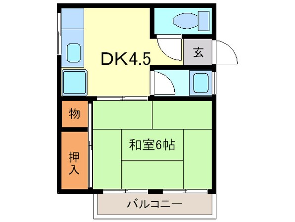 セントラルマンションの物件間取画像